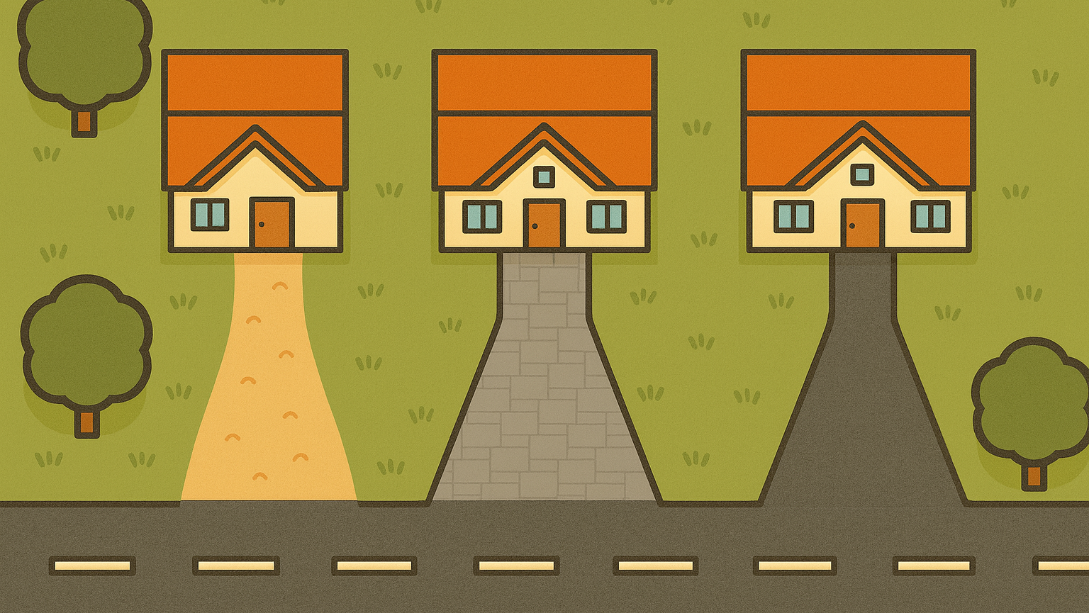 Rodzaje zjazdów drogowych do prywatnych działek